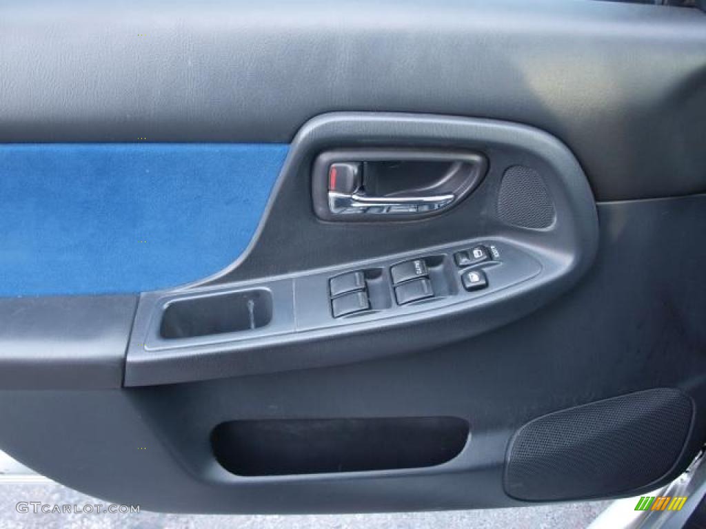 2004 Impreza WRX STi - Platinum Silver Metallic / Blue Ecsaine/Black photo #14