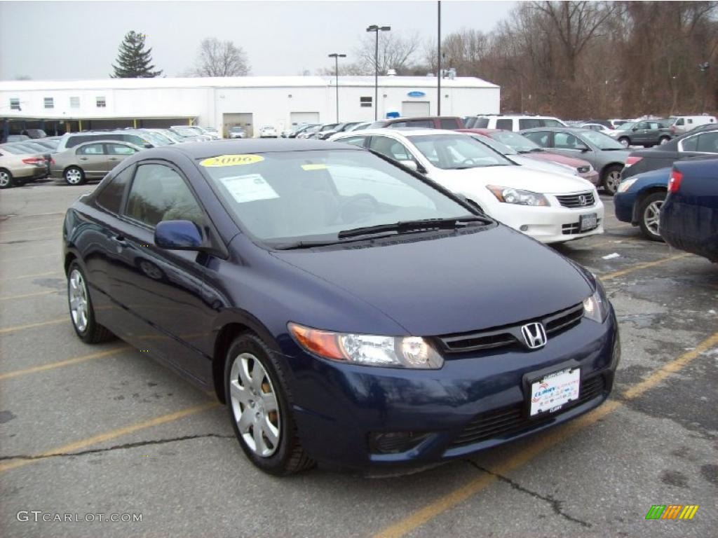 2006 Civic LX Coupe - Royal Blue Pearl / Gray photo #1