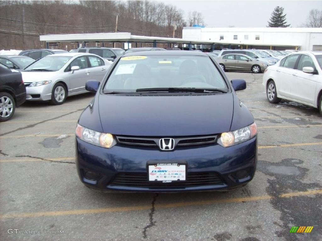 2006 Civic LX Coupe - Royal Blue Pearl / Gray photo #3