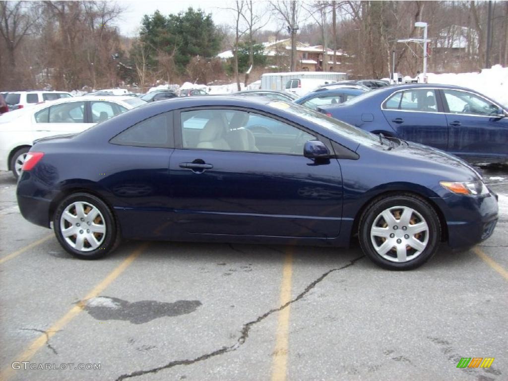 2006 Civic LX Coupe - Royal Blue Pearl / Gray photo #17
