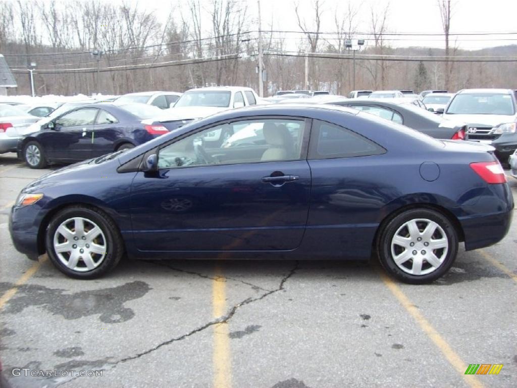 2006 Civic LX Coupe - Royal Blue Pearl / Gray photo #20