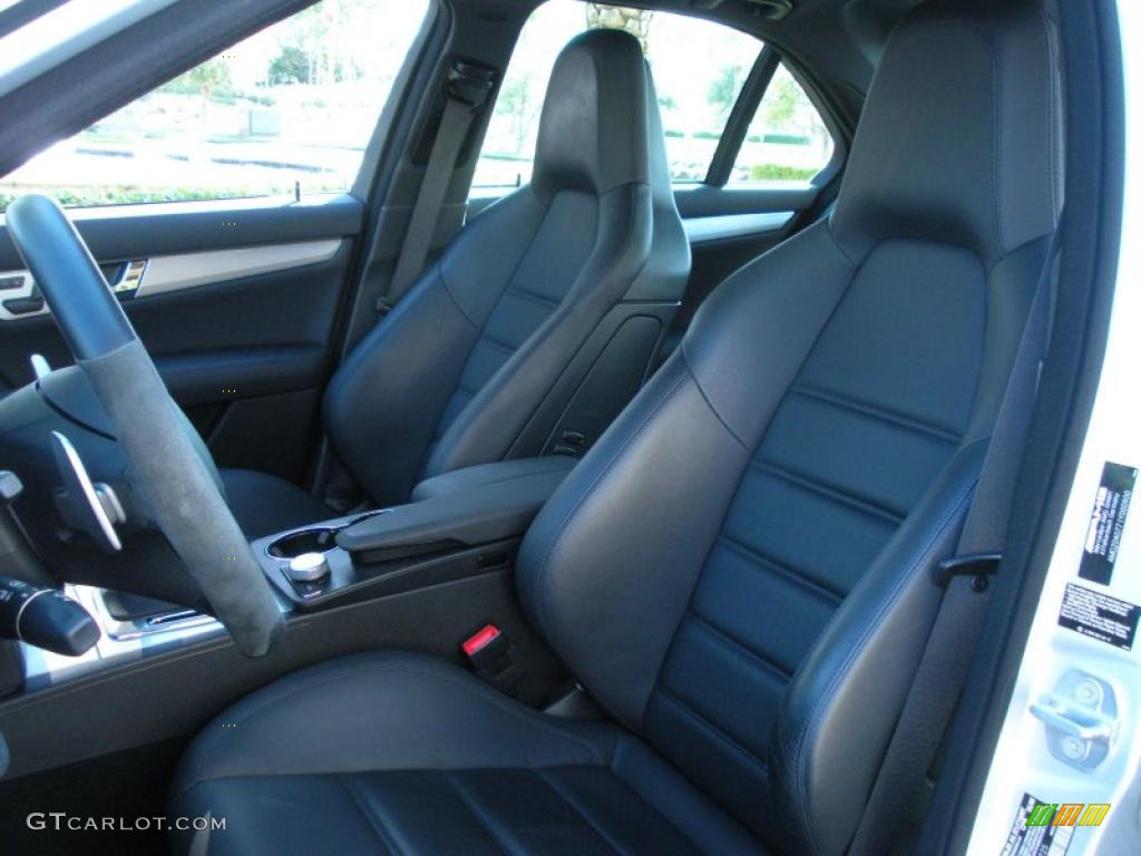 Black AMG Premium Leather Interior 2009 Mercedes-Benz C 63 AMG Photo #43142860