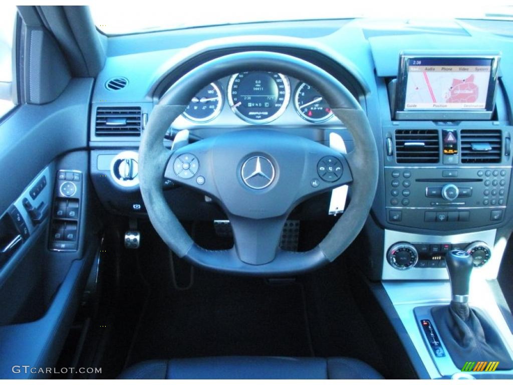 2009 Mercedes-Benz C 63 AMG Black AMG Premium Leather Dashboard Photo #43142944