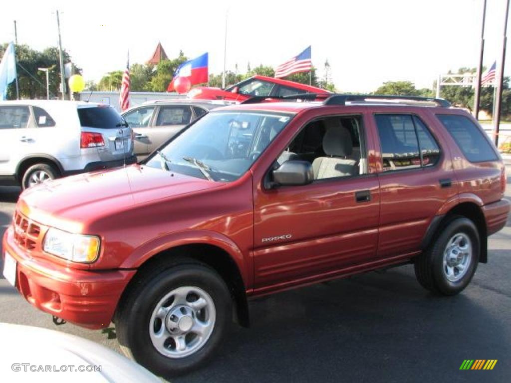 2001 Rodeo LS - Palazzo Red Mica / Gray photo #5