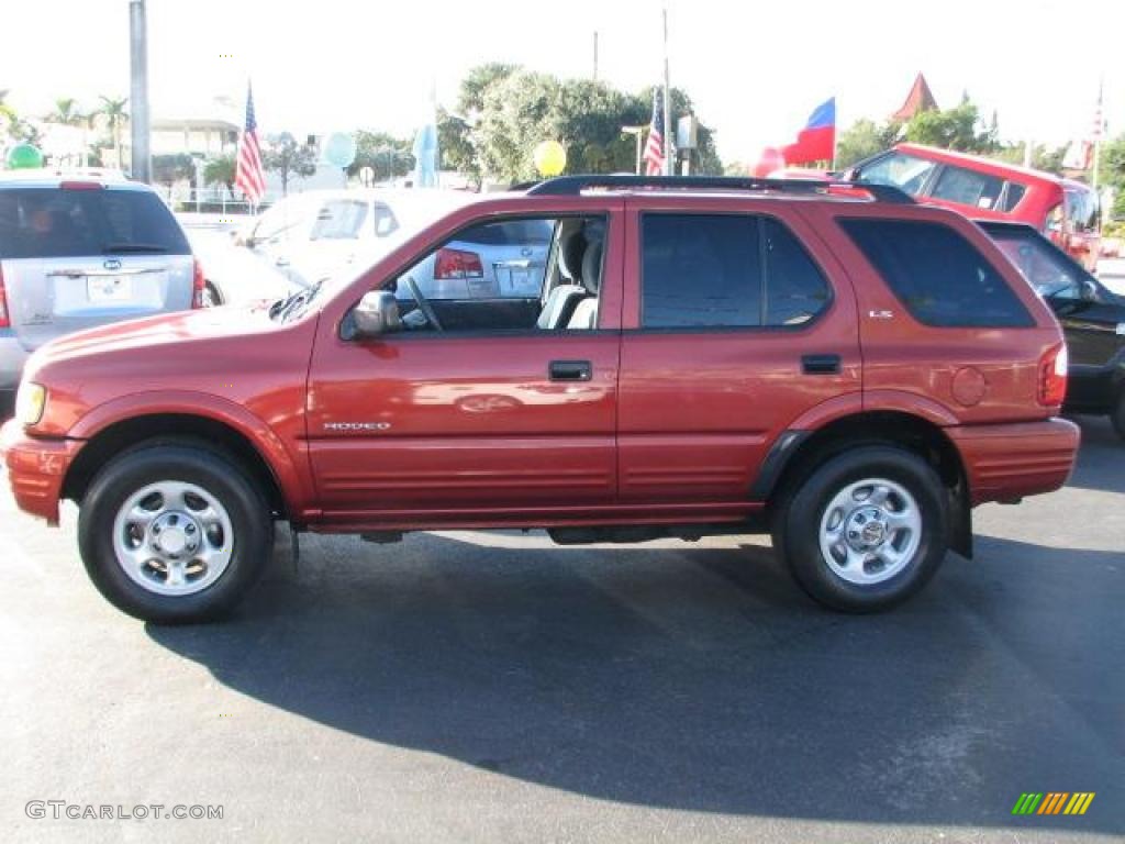 2001 Rodeo LS - Palazzo Red Mica / Gray photo #6