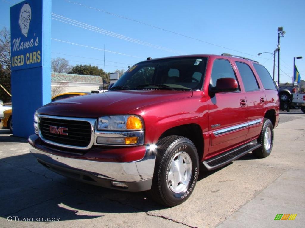 2004 Yukon SLT - Sport Red Metallic / Neutral/Shale photo #4