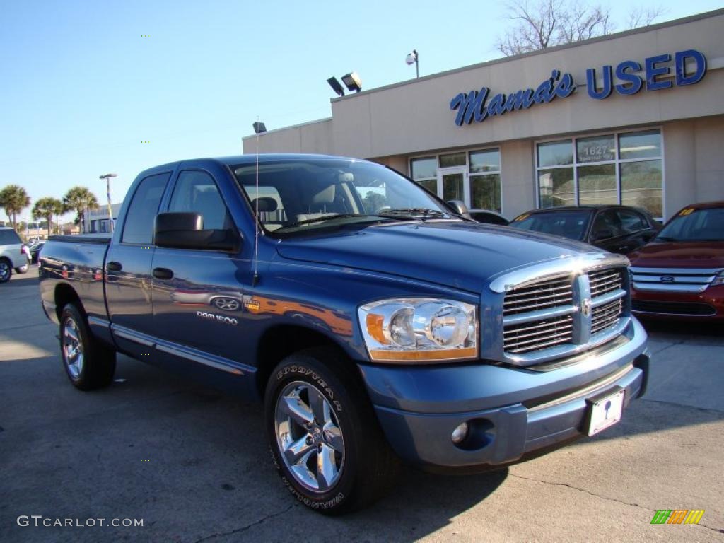 2006 Ram 1500 Sport Quad Cab - Atlantic Blue Pearl / Medium Slate Gray photo #2
