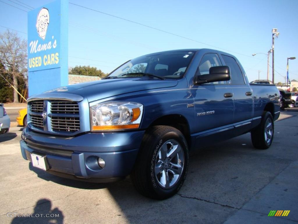 2006 Ram 1500 Sport Quad Cab - Atlantic Blue Pearl / Medium Slate Gray photo #4