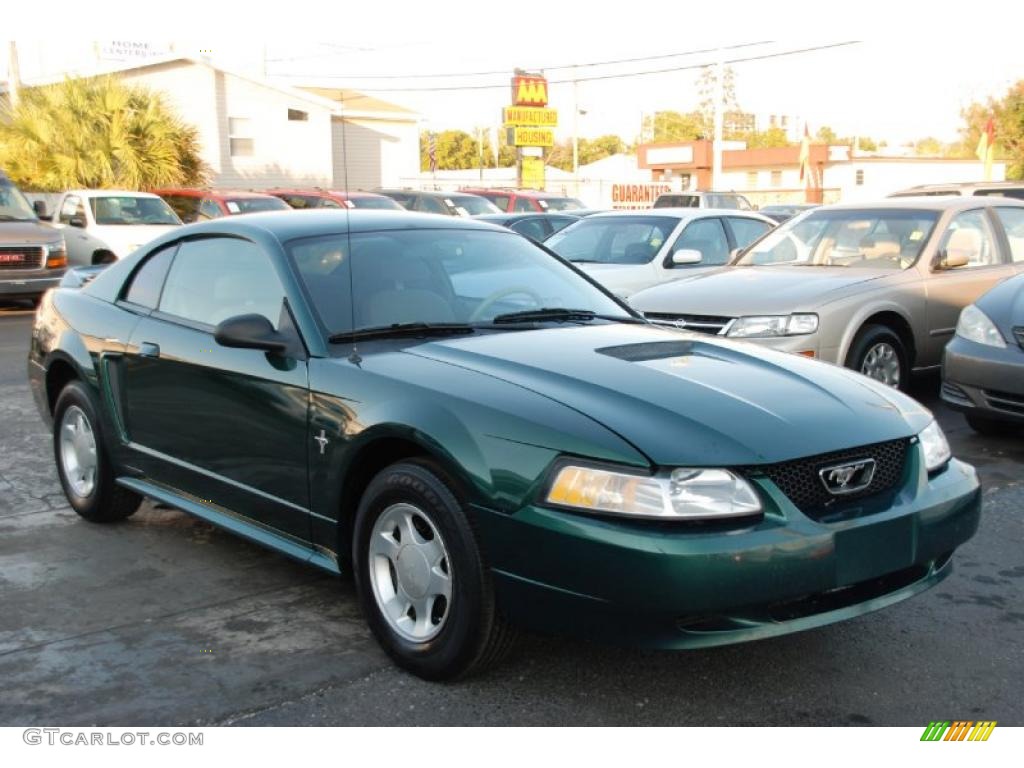 Amazon Green Metallic 2000 Ford Mustang V6 Coupe Exterior Photo #43166197