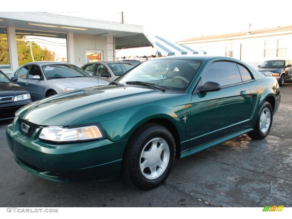 Amazon Green Metallic 2000 Ford Mustang V6 Coupe Exterior Photo #43166257
