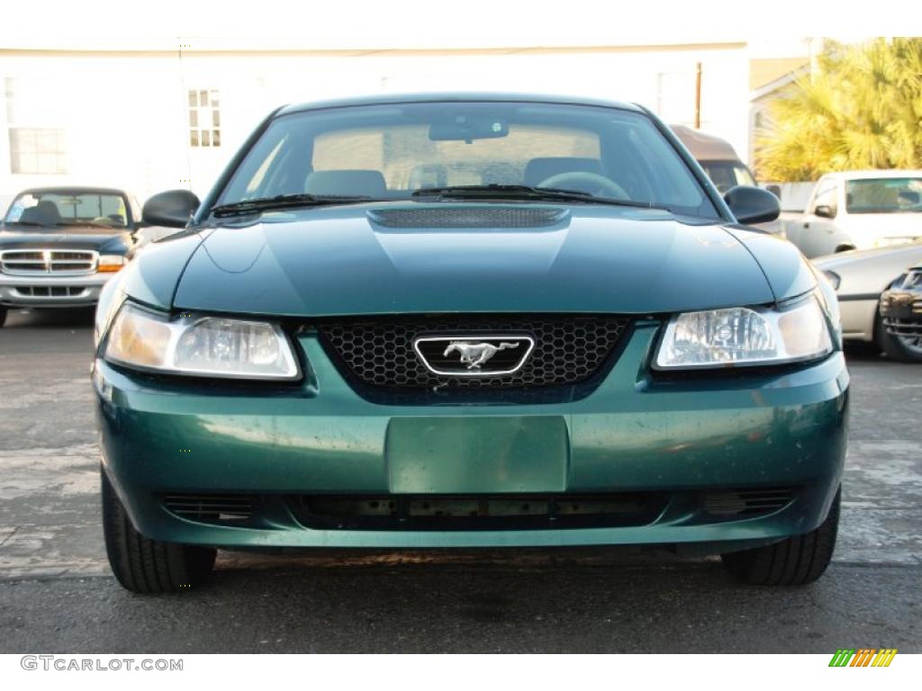 Amazon Green Metallic 2000 Ford Mustang V6 Coupe Exterior Photo #43166269