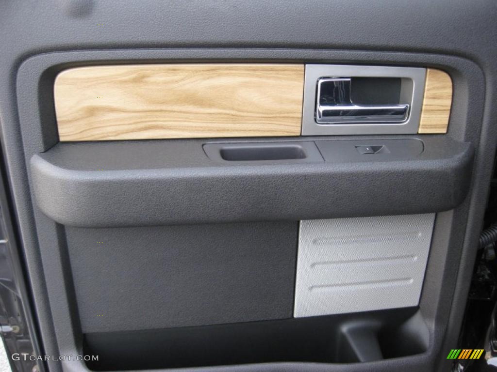 2011 Ford F150 Lariat SuperCrew 4x4 Black Door Panel Photo #43168141