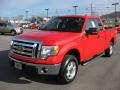 2011 Race Red Ford F150 XLT SuperCab 4x4  photo #2