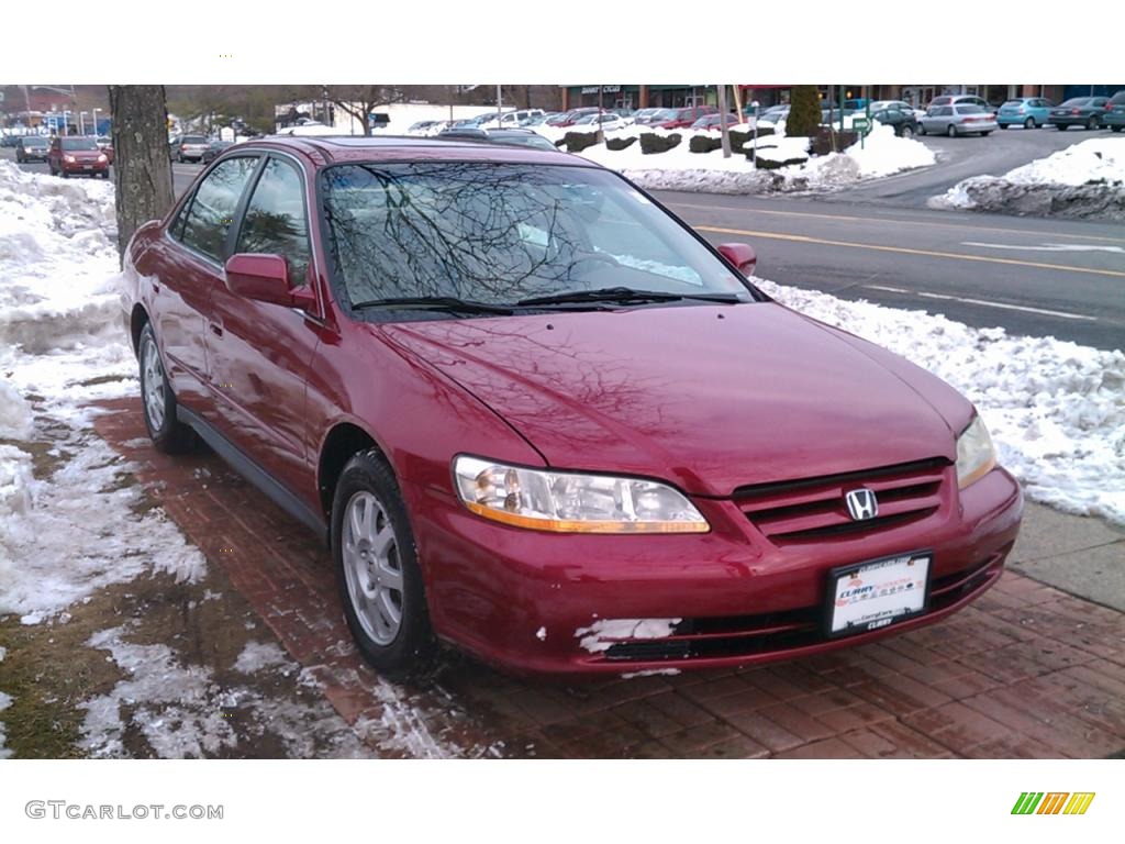 2002 Accord EX Sedan - Firepepper Red Pearl / Ivory photo #3