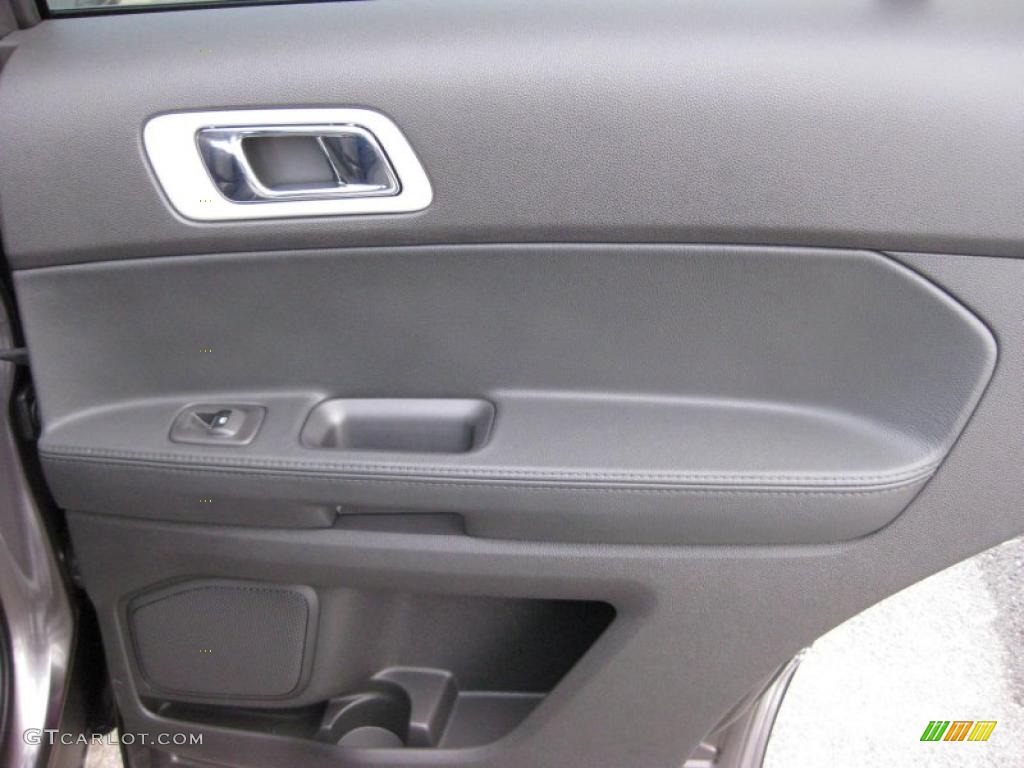 2011 Ford Explorer XLT 4WD Charcoal Black Door Panel Photo #43174122