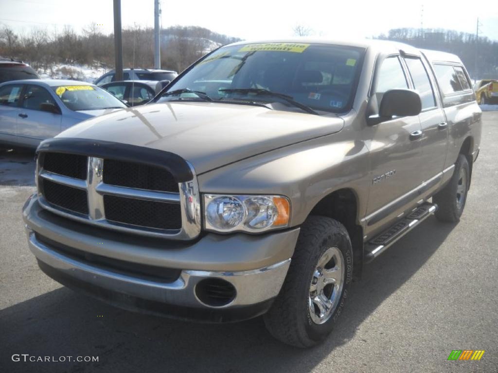 2004 Ram 1500 SLT Quad Cab 4x4 - Light Almond Pearl / Dark Slate Gray photo #18