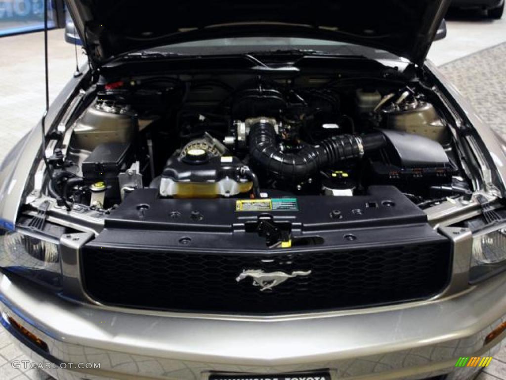 2005 Mustang V6 Premium Convertible - Mineral Grey Metallic / Medium Parchment photo #16