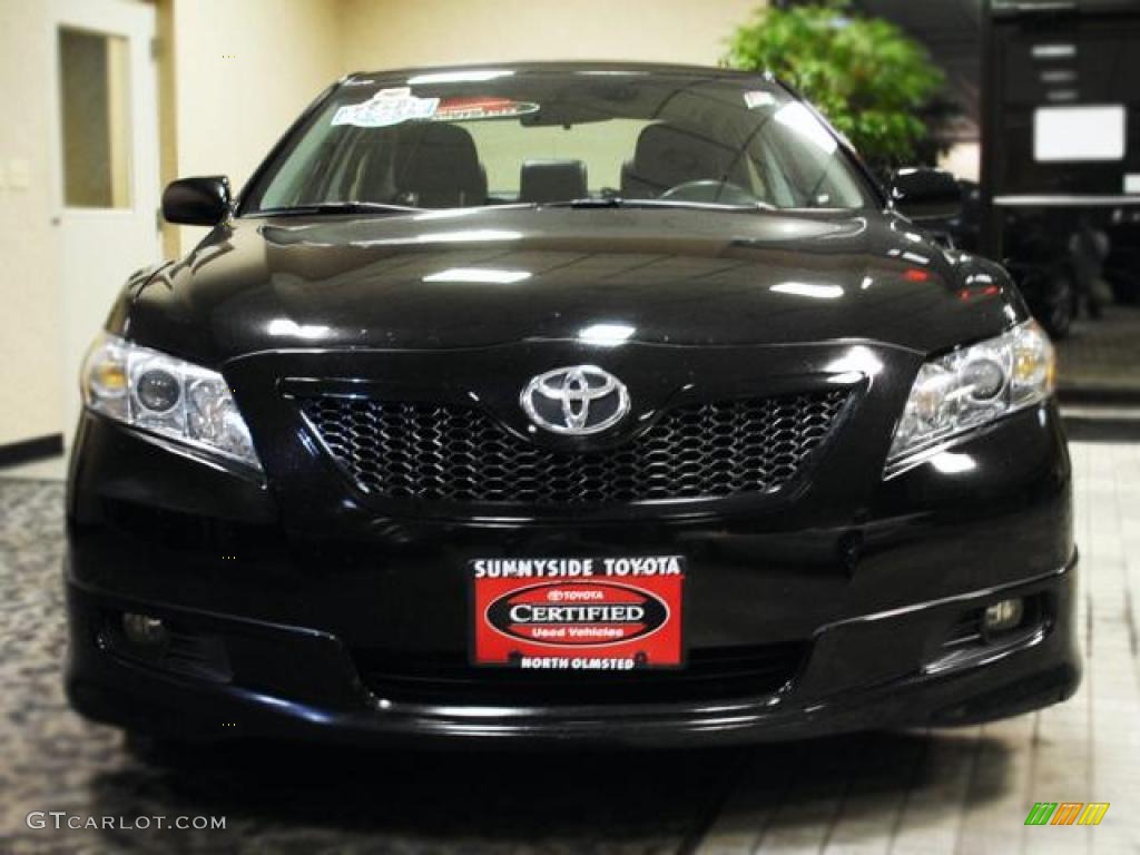 2008 Camry SE V6 - Black / Dark Charcoal photo #3