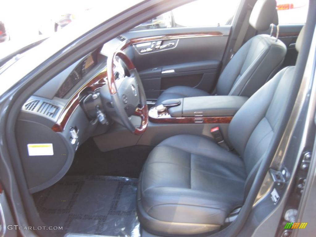 Black Interior 2008 Mercedes-Benz S 550 Sedan Photo #43190210