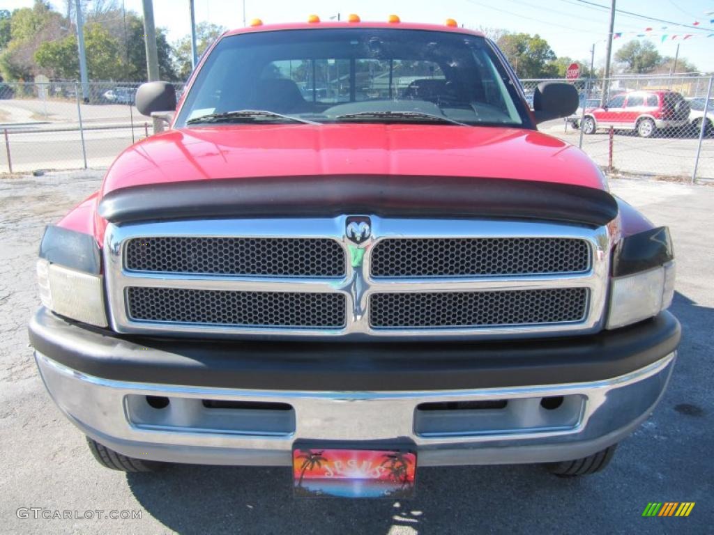 2000 Ram 3500 SLT Extended Cab 4x4 Dually - Flame Red / Mist Gray photo #1