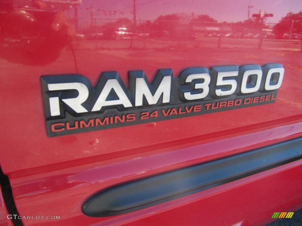 2000 Ram 3500 SLT Extended Cab 4x4 Dually - Flame Red / Mist Gray photo #16