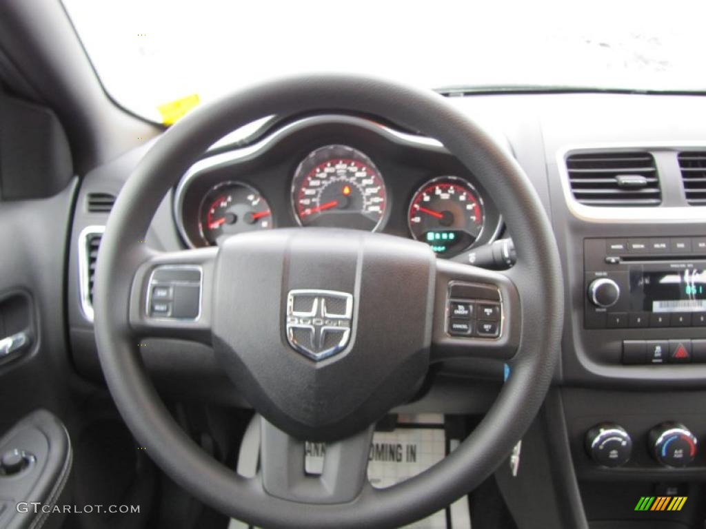 2011 Dodge Avenger Express Black Steering Wheel Photo #43193562