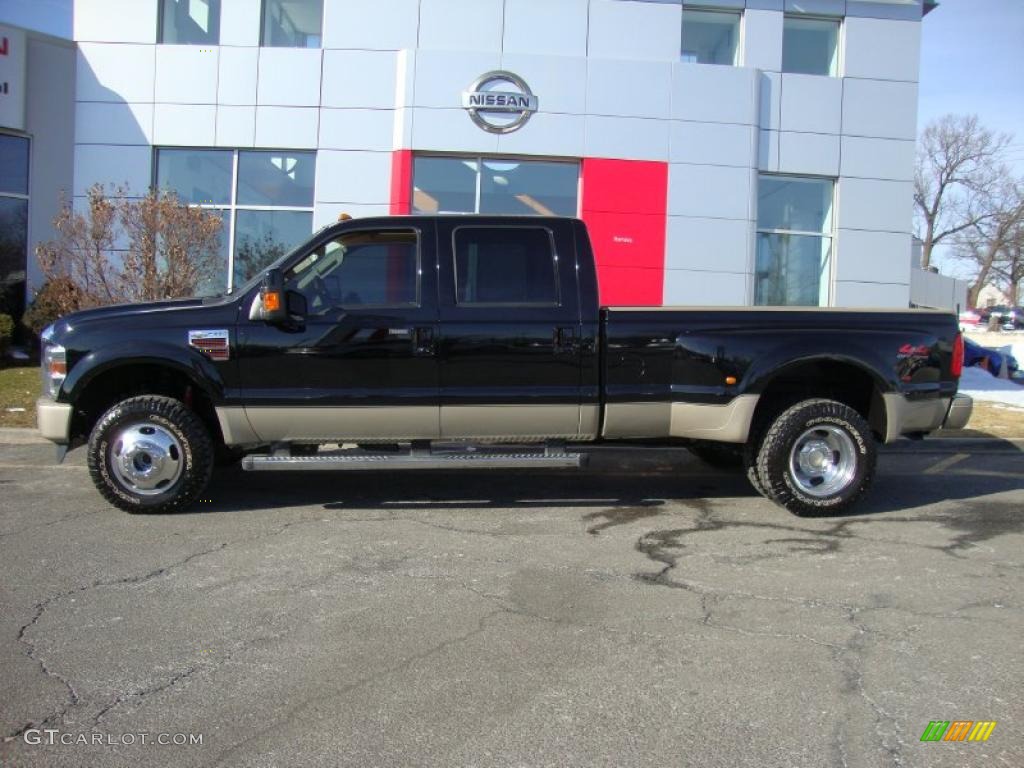 Black Clearcoat 2009 Ford F350 Super Duty King Ranch Crew Cab 4x4 Dually Exterior Photo #43194626