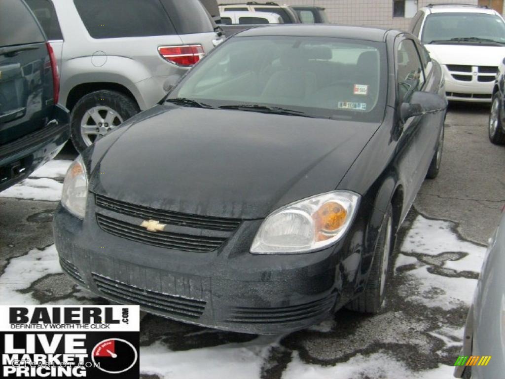 2007 Cobalt LS Coupe - Black / Gray photo #1