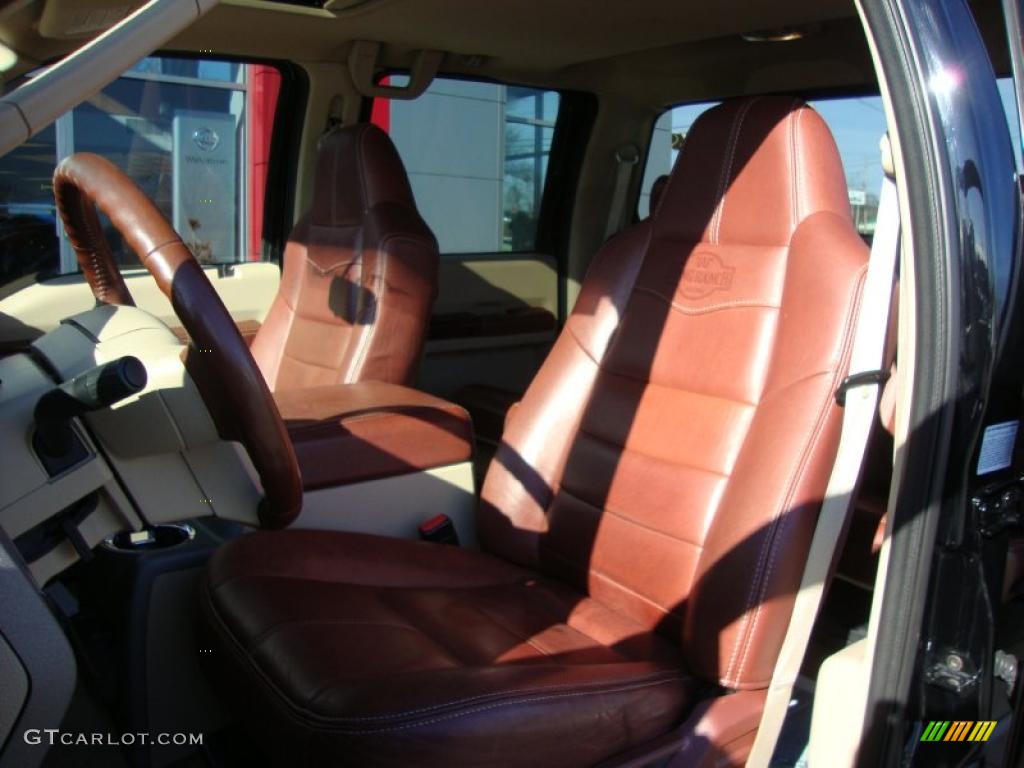 Chaparral Leather Interior 2009 Ford F350 Super Duty King Ranch Crew Cab 4x4 Dually Photo #43195042