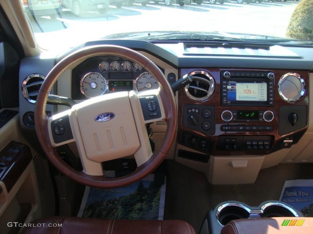2009 Ford F350 Super Duty King Ranch Crew Cab 4x4 Dually Chaparral Leather Dashboard Photo #43195082
