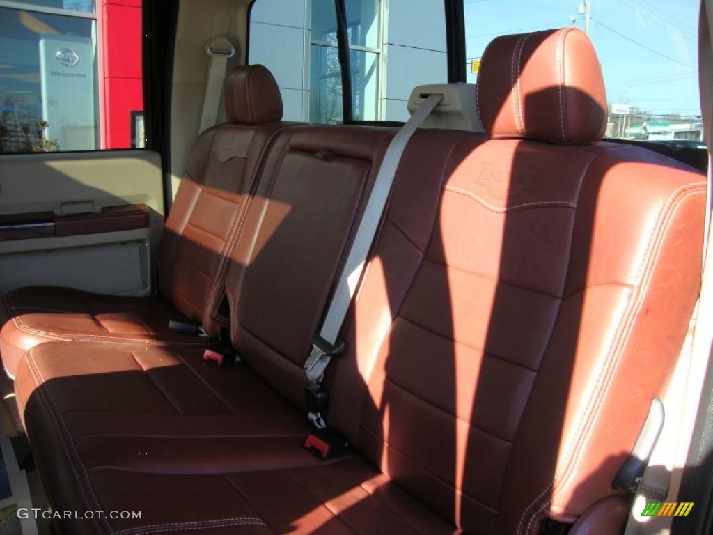 Chaparral Leather Interior 2009 Ford F350 Super Duty King Ranch Crew Cab 4x4 Dually Photo #43195298
