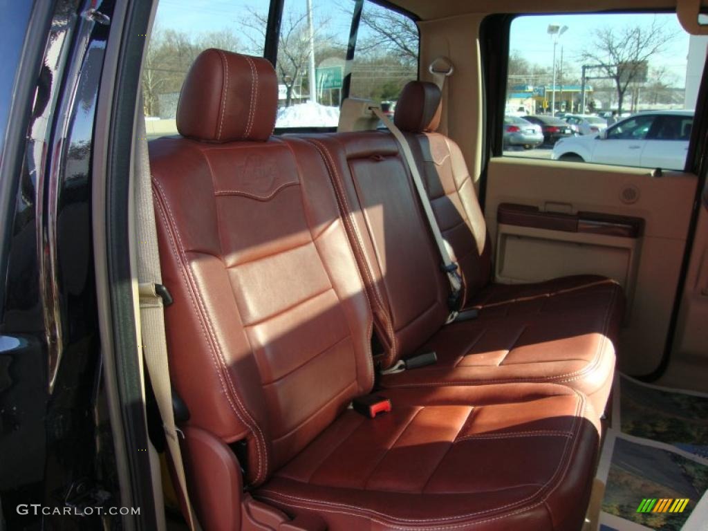 Chaparral Leather Interior 2009 Ford F350 Super Duty King Ranch Crew Cab 4x4 Dually Photo #43195342
