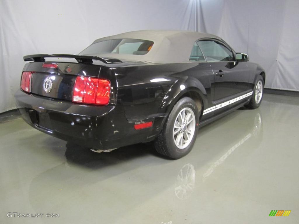 2005 Mustang V6 Deluxe Convertible - Black / Dark Charcoal photo #9
