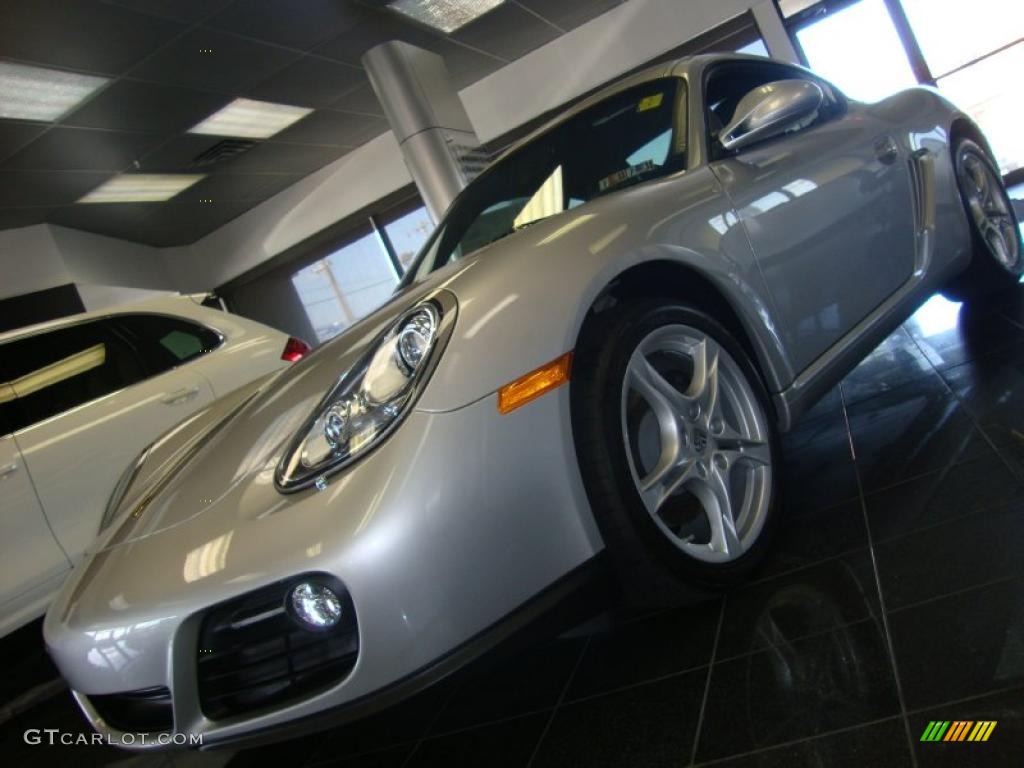 Arctic Silver Metallic Porsche Cayman