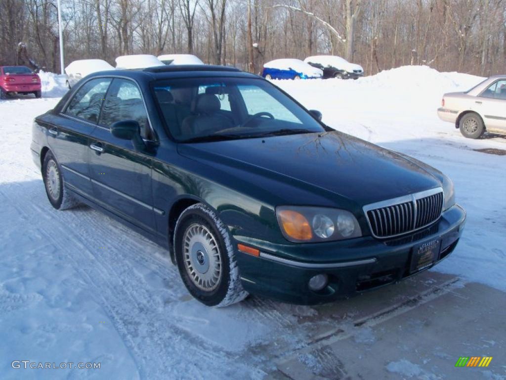 2001 XG300 L Sedan - Midnight Green / Beige photo #1