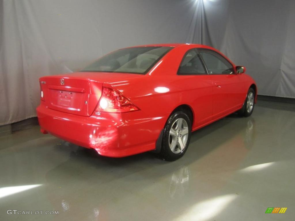 2004 Civic EX Coupe - Rally Red / Black photo #9