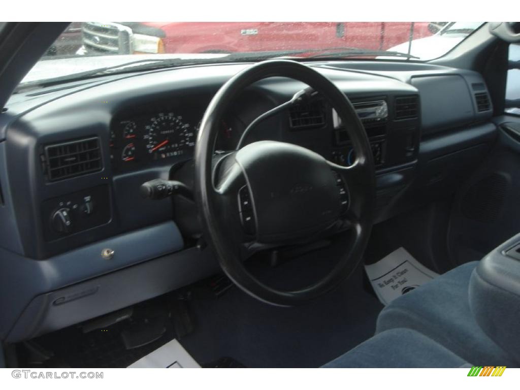 2000 Ford F350 Super Duty XLT Crew Cab 4x4 Dually Dark Denim Blue Dashboard Photo #43205694