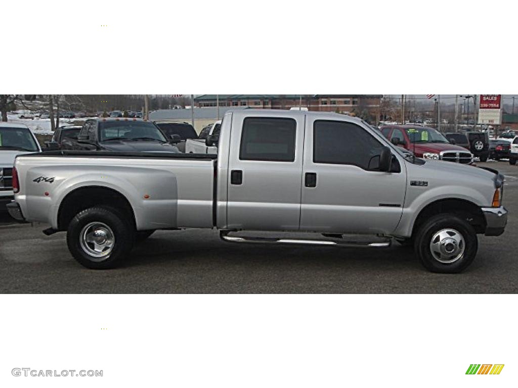 Silver Metallic 2000 Ford F350 Super Duty XLT Crew Cab 4x4 Dually Exterior Photo #43205918