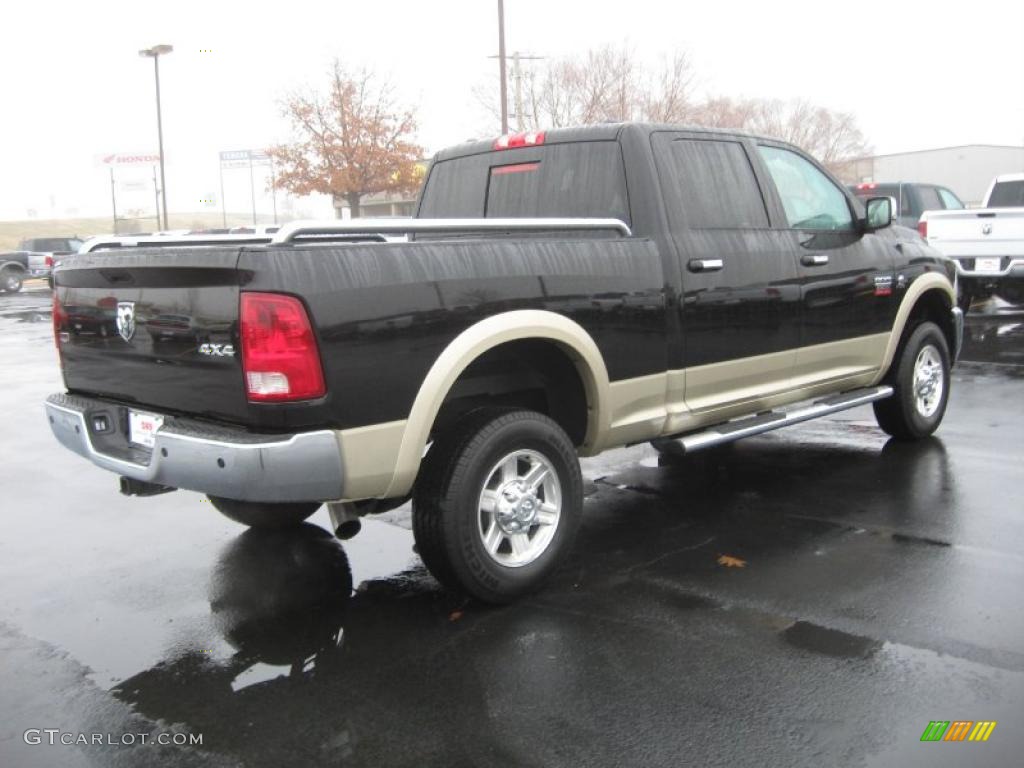 Brilliant Black Crystal Pearl 2011 Dodge Ram 2500 HD Laramie Crew Cab 4x4 Exterior Photo #43208459