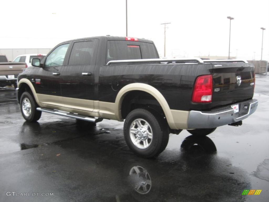Brilliant Black Crystal Pearl 2011 Dodge Ram 2500 HD Laramie Crew Cab 4x4 Exterior Photo #43208486