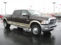 2011 Rugged Brown Pearl Dodge Ram 3500 HD Laramie Mega Cab 4x4 Dually  photo #3