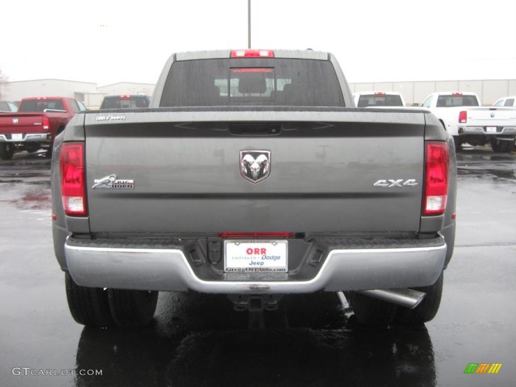 Mineral Gray Metallic 2011 Dodge Ram 3500 HD Big Horn Mega Cab 4x4 Dually Exterior Photo #43209606