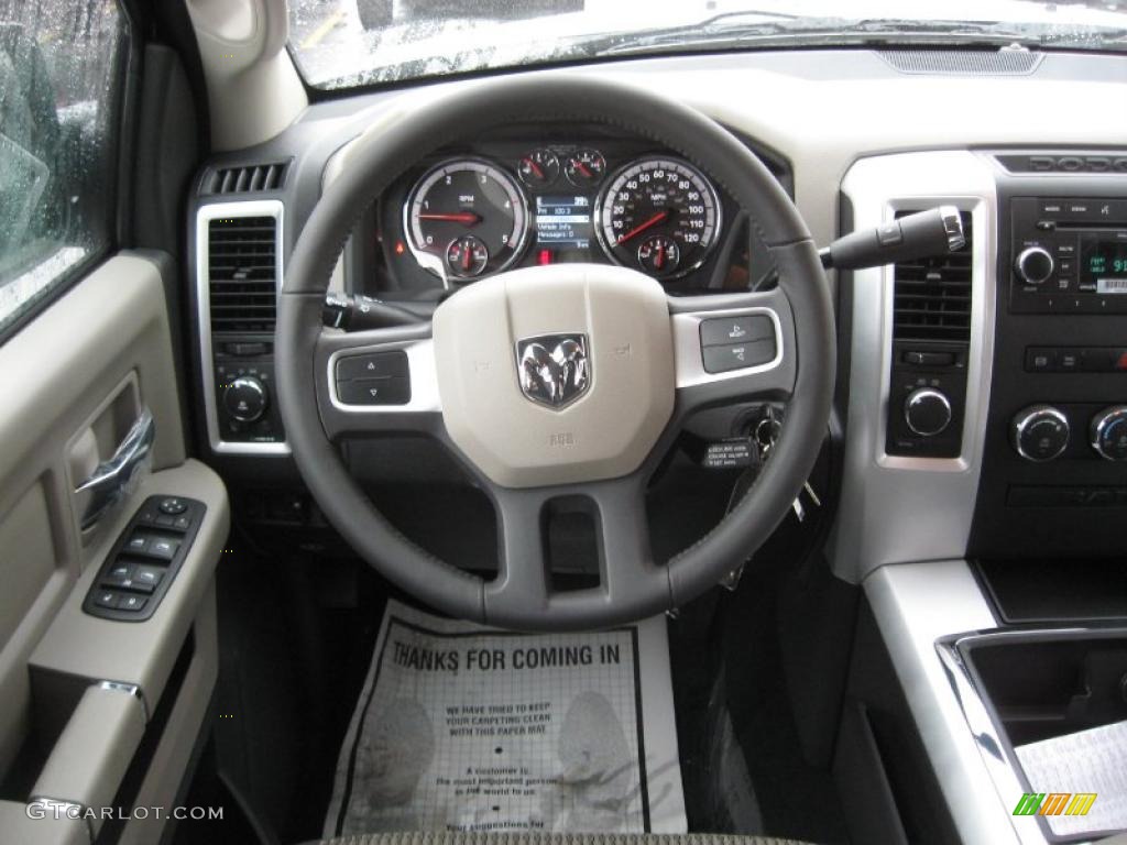 2011 Dodge Ram 3500 HD Big Horn Mega Cab 4x4 Dually Dark Slate Gray/Medium Graystone Steering Wheel Photo #43209654