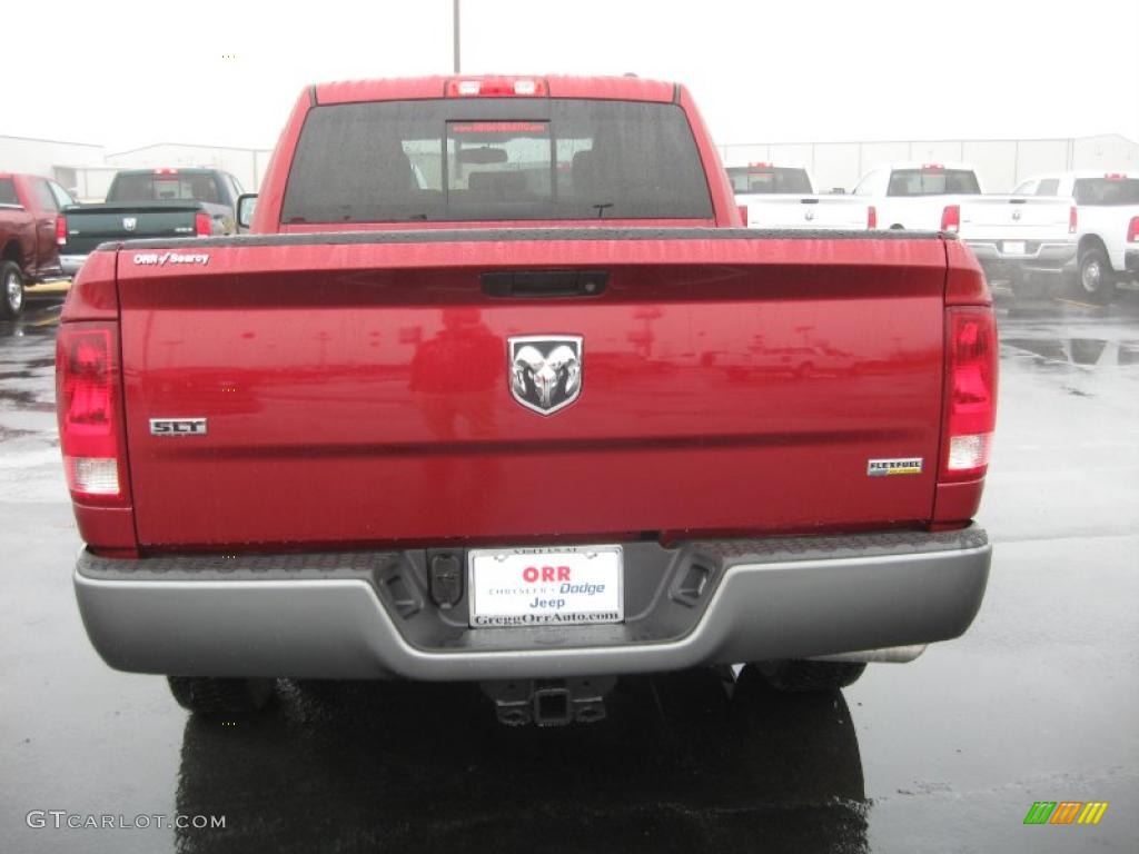 2011 Ram 1500 SLT Outdoorsman Quad Cab - Deep Cherry Red Crystal Pearl / Light Pebble Beige/Bark Brown photo #6