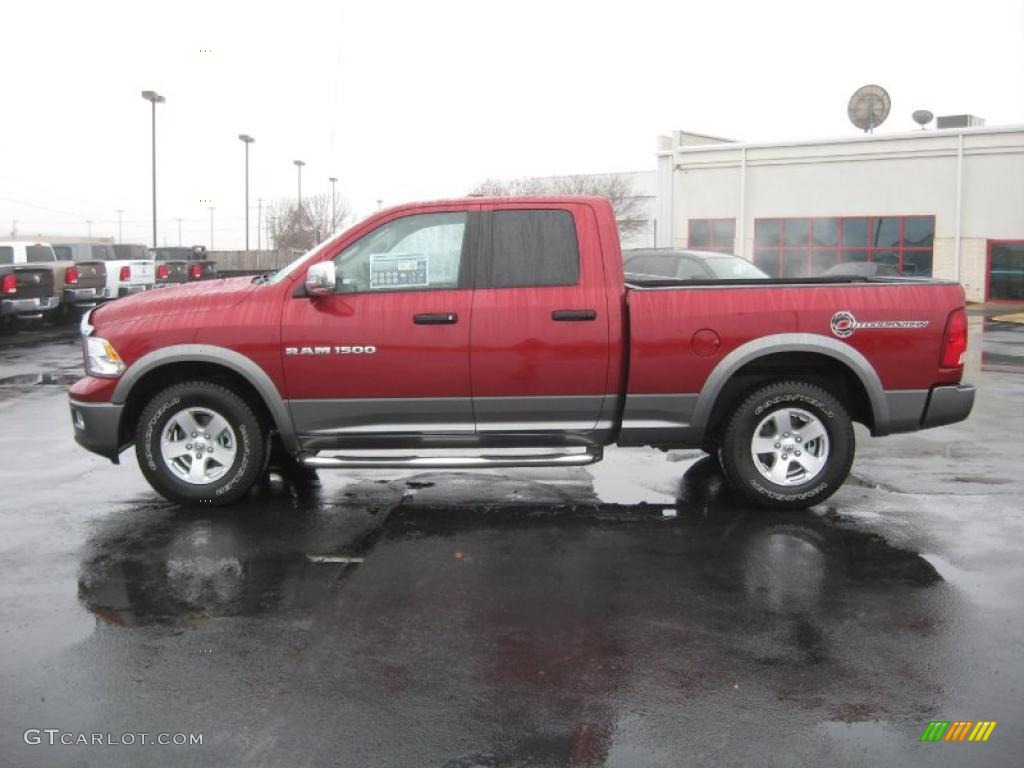 Deep Cherry Red Crystal Pearl 2011 Dodge Ram 1500 SLT Outdoorsman Quad Cab Exterior Photo #43211086