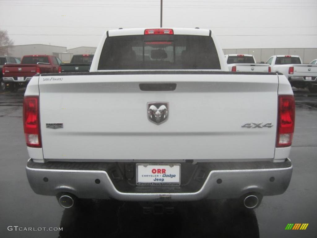 2011 Ram 1500 Laramie Quad Cab 4x4 - Bright White / Light Pebble Beige/Bark Brown photo #6