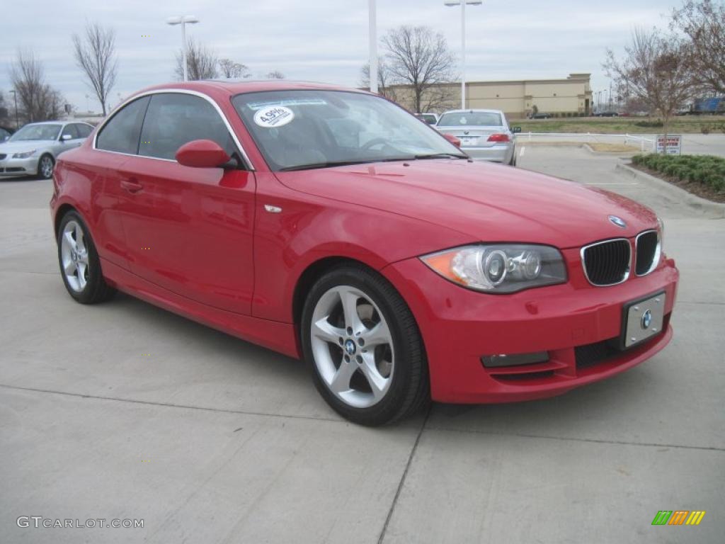 Crimson Red 2008 BMW 1 Series 128i Coupe Exterior Photo #43215786