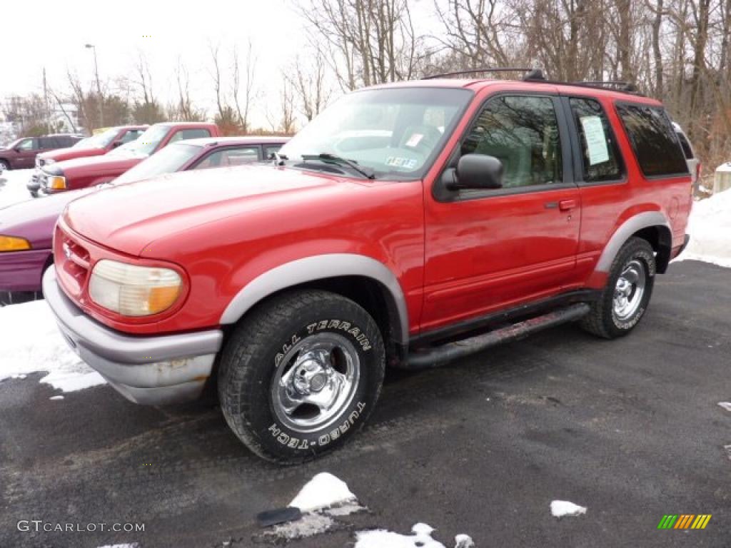 1995 Explorer Sport 4x4 - Vermillion Red / Light Flint photo #3