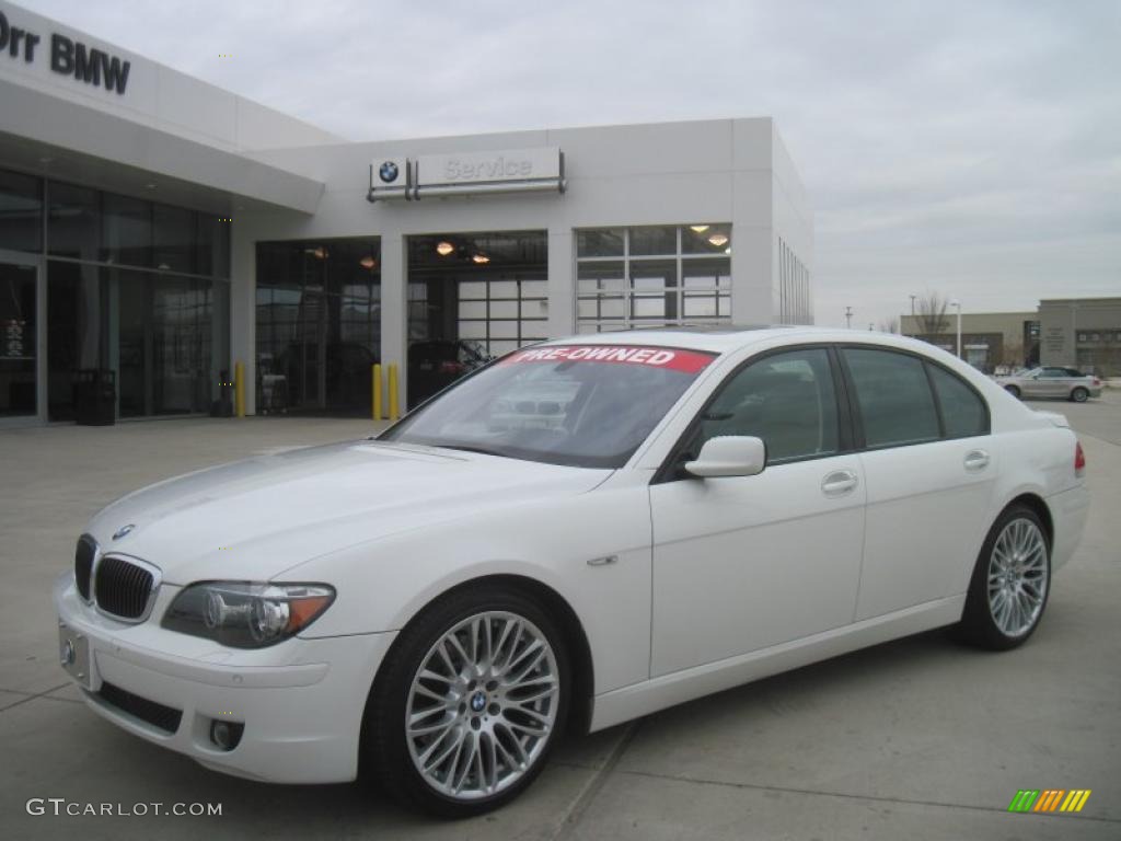 2008 7 Series 750i Sedan - Alpine White / Beige photo #1