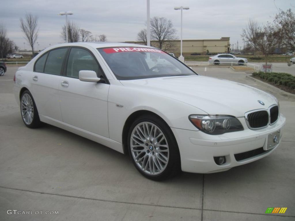 2008 7 Series 750i Sedan - Alpine White / Beige photo #2